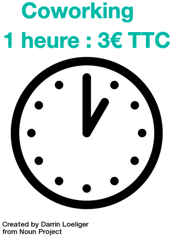 Ticket coworking à l'heure
